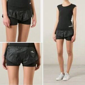 Adidas Stella McCartney Womens Black Layered Running Shorts Size Small